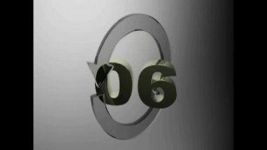 06 dönen cam oklar ile - 3d render video klip