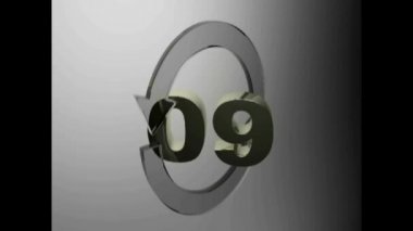 09 dönen cam oklar ile - 3d render video klip