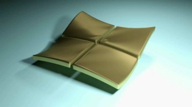 Sallanan pirinç kareler arka plan - 3d render illüstrasyon