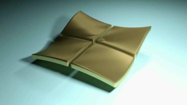 Sallanan pirinç kareler arka plan - 3d render illüstrasyon