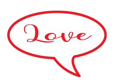 Beyaz arka plan üzerinde izole Aşk, yazmak ile bir çizgi roman - Vektör