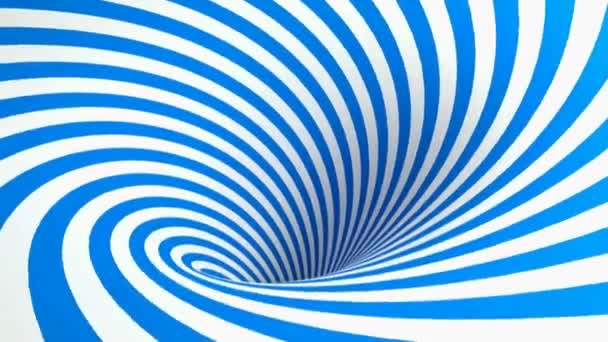 Sfondo spirale blu e bianco - 3D rendering videoclip — Video Stock