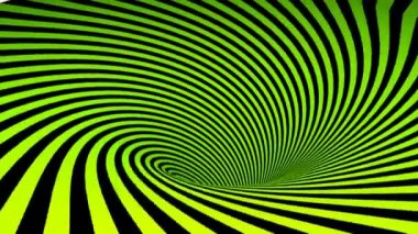 Yeşil ve siyah spiralli bir arkaplan - 3D görüntüleme videosu