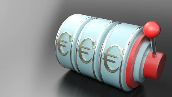 Spelautomat Resultat Med Tre Nummer Symboler Feuro Rendering Illustration — Stockfoto