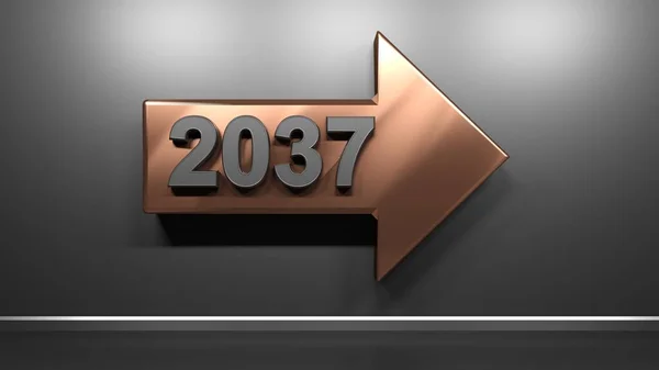 Copper Arrow 2037 Right Rendering Illustration — Stock Photo, Image