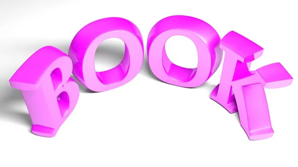 Фиолетовая Надпись Белом Фоне Иллюстрация Трехмерного Рендеринга — стоковое фото