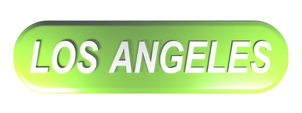 Los Angeles Πράσινο Στρογγυλό Ορθογώνιο Μπουτόν Απεικόνιση Απόδοση — Φωτογραφία Αρχείου
