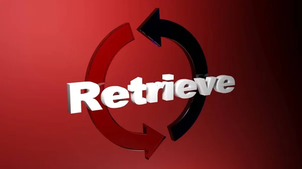 Retrieve Con Flechas Giratorias Video Clip Renderizado —  Fotos de Stock