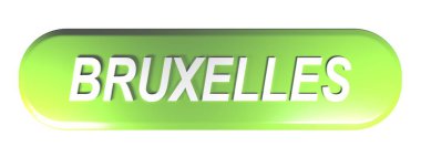 BRUXELLES yeşil yuvarlak dikdörtgen basma tuşu - 3 boyutlu resimleme