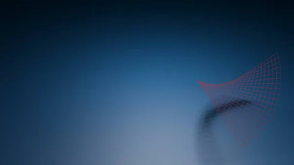 Абстрактная Красная Поверхность Решетки Над Синей Плоскостью Иллюстрация Рендеринга — стоковое фото
