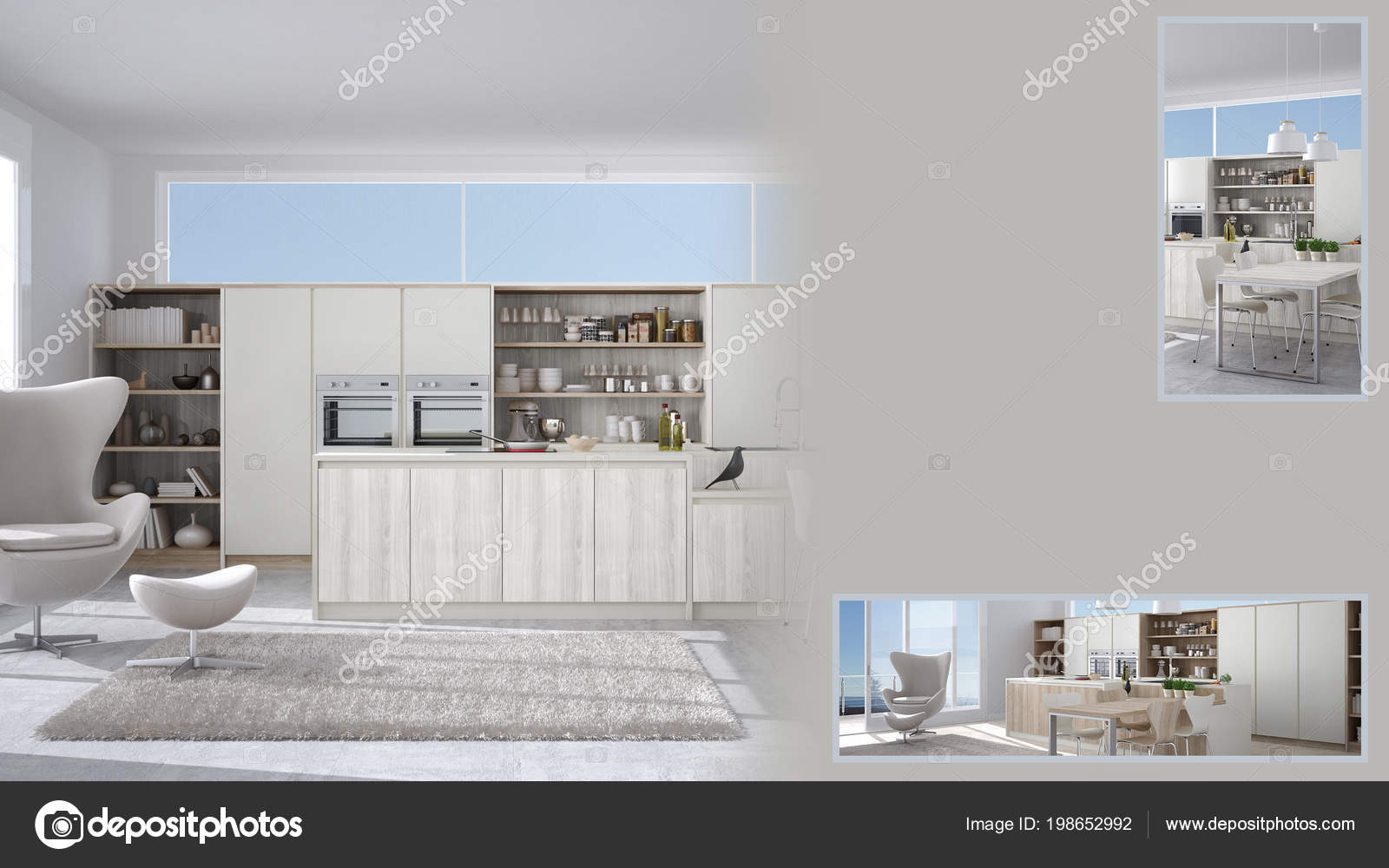 Minimalist Kitchen Presentation Copy Space Details Closeup