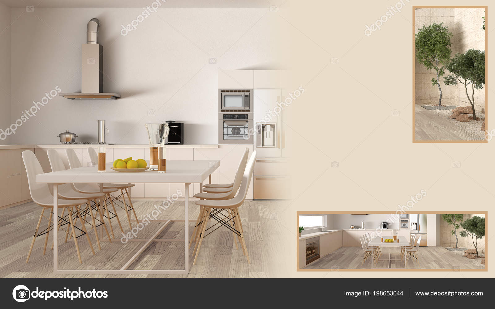 Minimalist Kitchen Presentation Copy Space Details Closeup