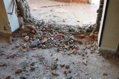Şantiye, inşaat boşluk mimari zemin altında Endüstriyel iş araçları