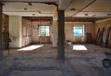 Şantiye, inşaat boşluk mimari zemin altında Endüstriyel iş araçları