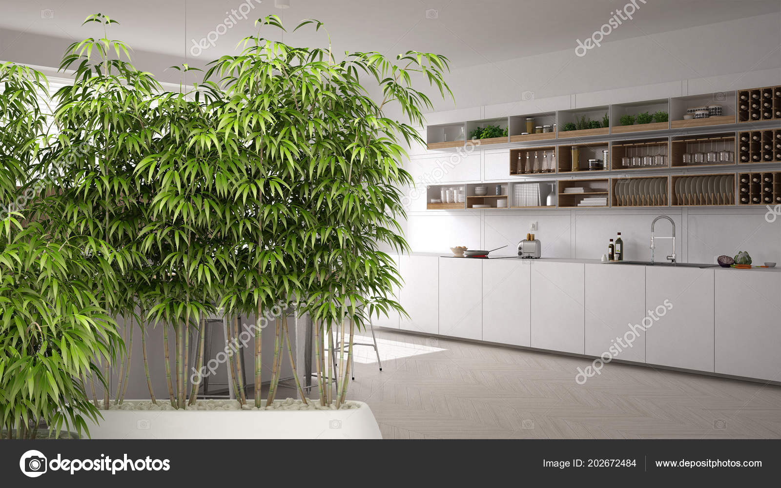 Zen Interieur Mit Eingemachten Bambuspflanze Natürliche ... Zen Interieur Mit Eingemachten Bambuspflanze Natürliche ...