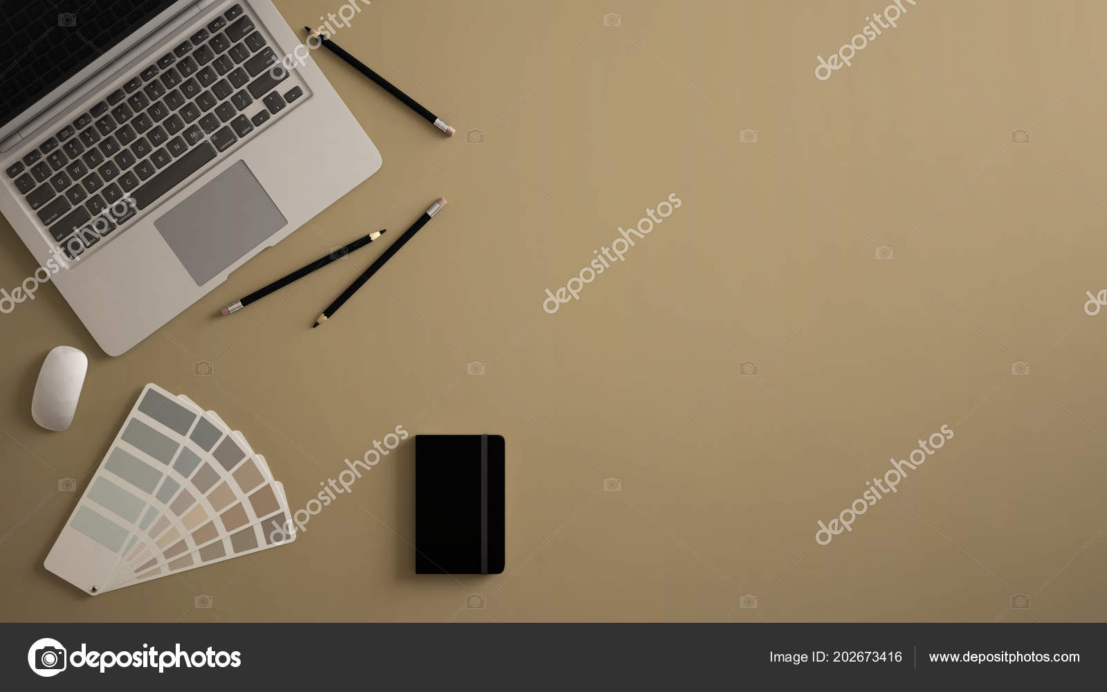 Stylish Minimal Office Table Desk Workspace Laptop Notebook