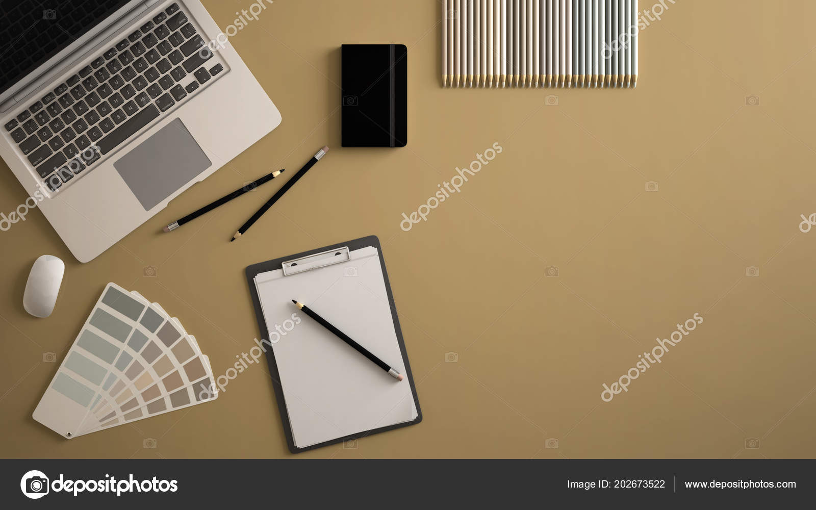 Stylish Minimal Office Table Desk Workspace Laptop Notebook