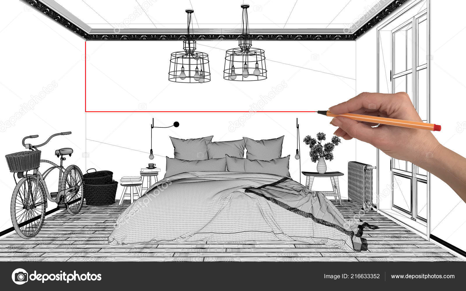 Projektowanie Wnętrz Projekt Koncepcji Rysunek Architektury