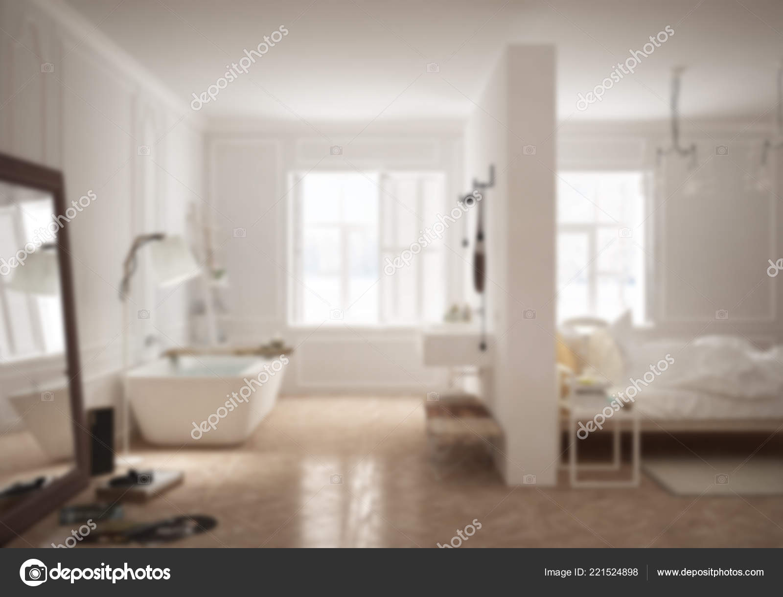 Luxus Schlafzimmer Mit Badezimmer Skandinavischen Stil Minimale ... Luxus Schlafzimmer Mit Badezimmer Skandinavischen Stil Minimale ...