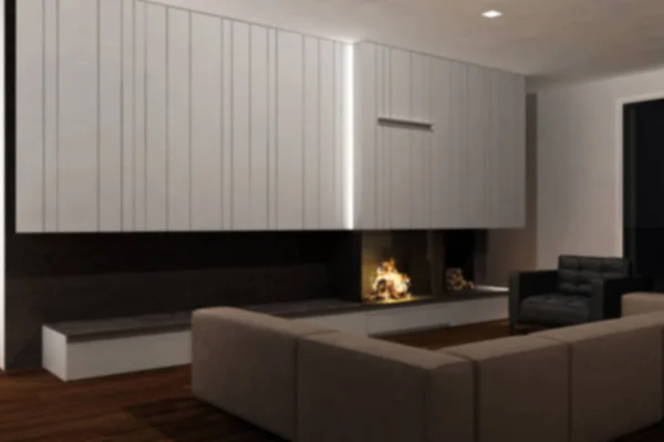 Blur background interior design, Blur background interior design, modern minimalist furniture with fireplace in contemporary living room with parquet floor, iron details and white cabinets, clean architecture concept