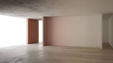 İç tasarım yenileme, önce ve sonra tamir ve duvar resmi, parke döşeme, geliştirme adımlardan, ev yenileme kavram fikir arka plan kopya alanı ile