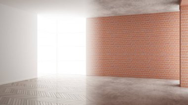 İç tasarım yenileme, öncesi ve sonrası, onarım ve duvar boyama, ringa kemiği parke döşeme, geliştirme adımları, kopya alanı ile ev yenileme kavramı fikir arka plan