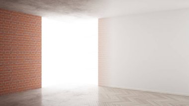 İç tasarım yenileme, öncesi ve sonrası, onarım ve duvar boyama, ringa kemiği parke döşeme, geliştirme adımları, kopya alanı ile ev yenileme kavramı fikir arka plan