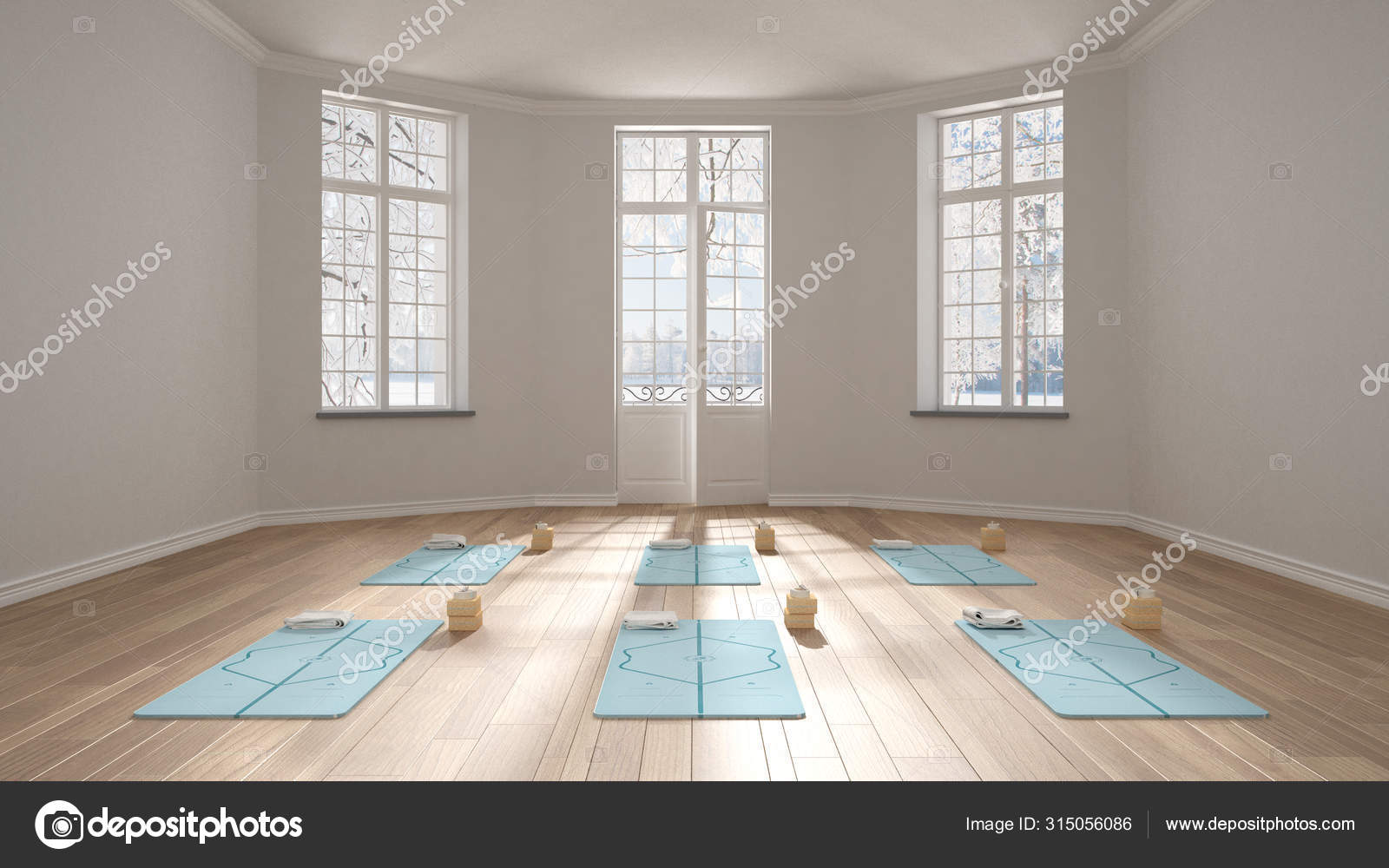 Empty Yoga Studio Interior Design, Minimal Open Space With, 40% OFF