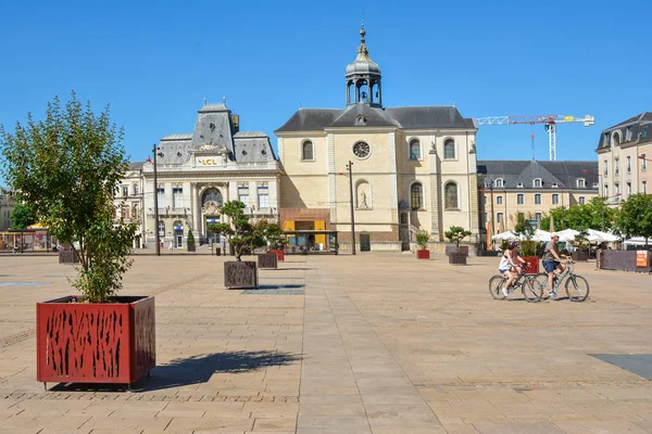 Mans Francia Julio 2016 Plaza Libertad Con Parada Tranvía Edificios — Foto de Stock