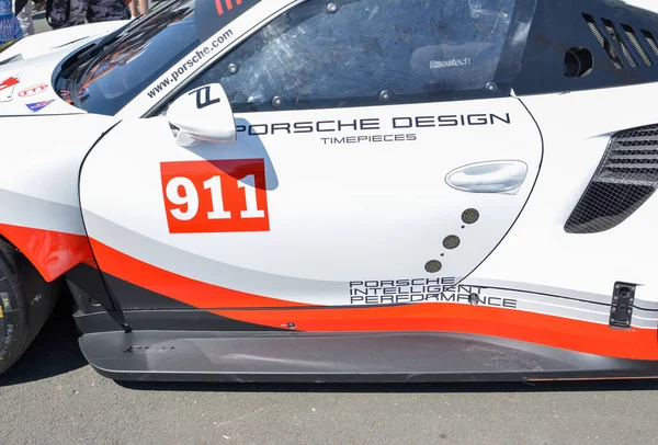 Mans França Junho 2017 Exposição Porsche 911 Rsr Porsche Equipa — Fotografia de Stock