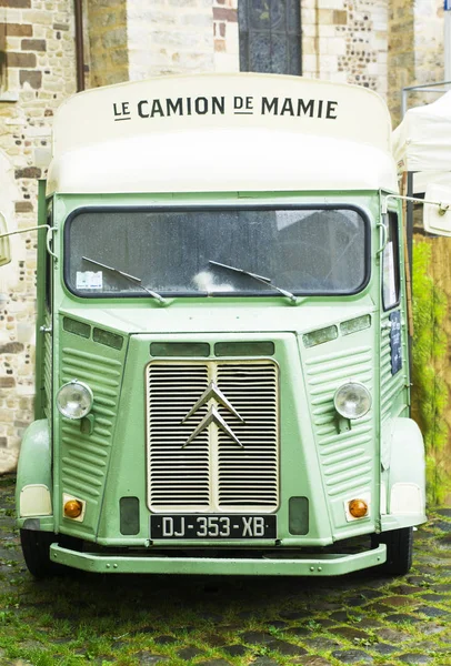 Mans França Outubro 2017 Caminhão Retro Vintage Citroen Rua Cidade — Fotografia de Stock