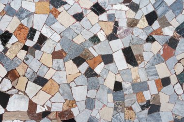 Küçük antika kahverengi gri bej beyaz siyah mozaik fayanslar desen soyut arka plan desen
