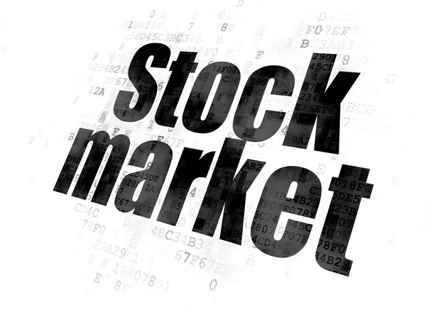Concepto de negocio: Mercado bursátil sobre fondo digital —  Fotos de Stock
