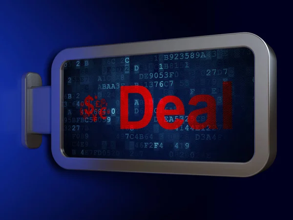 Business concept: Deal and Finance Symbol on billboard background — Stock Photo, Image