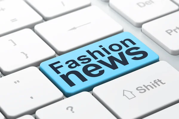 News concept: Fashion News on computer keyboard background — Stock Photo, Image