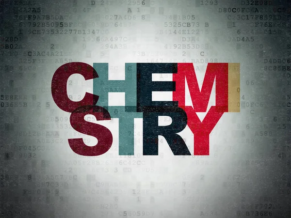 Studijní koncept: Chemie na pozadí digitálního datového papíru — Stock fotografie