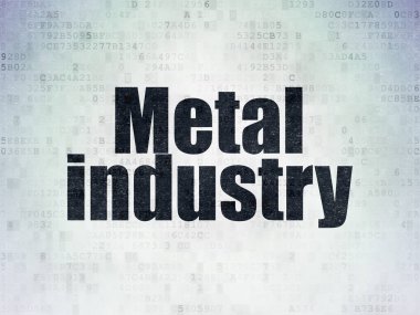 Manufacuring kavramı: dijital veri kağıt arka plan üzerinde Demir Çelik Metal Sanayi