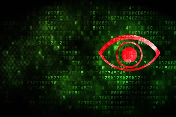 Security concept: Eye on digital background — Stock Photo, Image