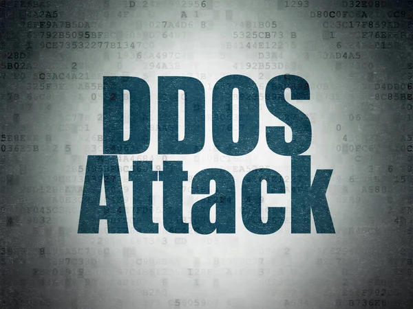 Sicherheitskonzept: DOS-Angriff auf digitales Datenpapier — Stockfoto