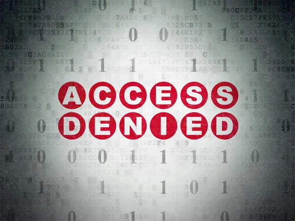 Protection concept: Access Denied on Digital Data Paper background