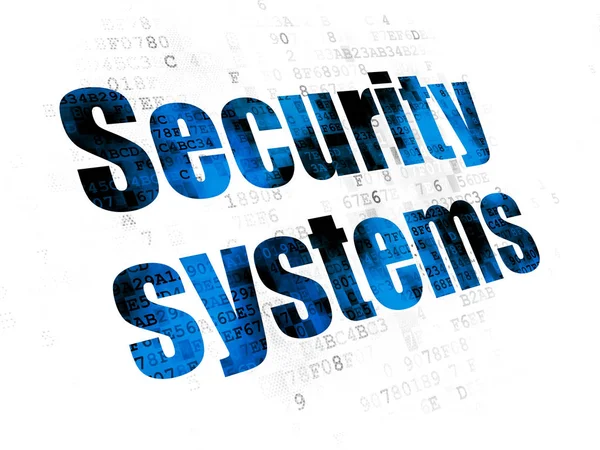 Concepto de protección: Sistemas de seguridad sobre fondo digital — Foto de Stock