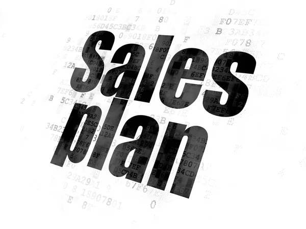 Conceito de publicidade: Plano de vendas sobre fundo digital — Fotografia de Stock