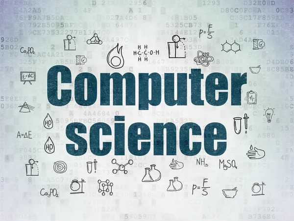 Concepto de ciencia: Ciencias de la computación sobre datos digitales —  Fotos de Stock