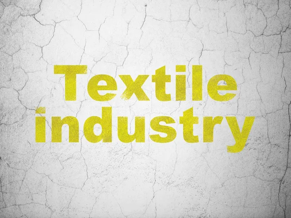 Concepto de industria: Industria textil sobre fondo de pared — Foto de Stock