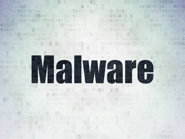 Concetto di sicurezza: malware su sfondo Digital Data Paper — Foto Stock