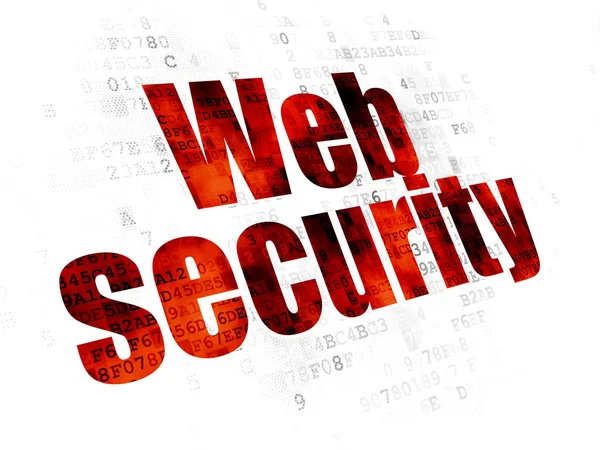 Concetto di Web design: Web Security su sfondo digitale — Foto Stock