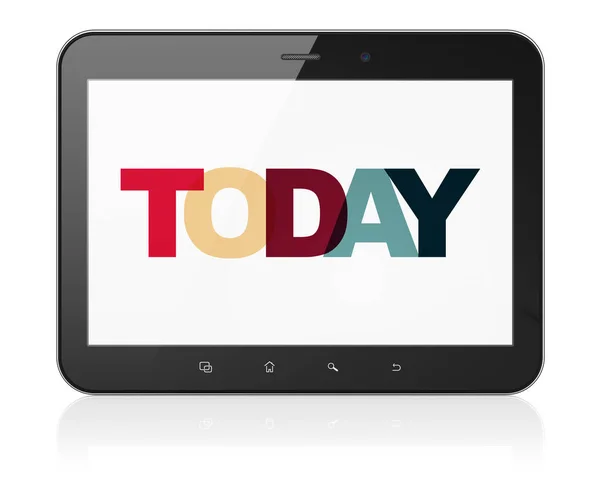 Time concept: Tablet Computer with Today on  display — Stock Photo, Image