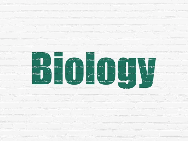 Concepto educativo: Biología en el fondo de la pared —  Fotos de Stock