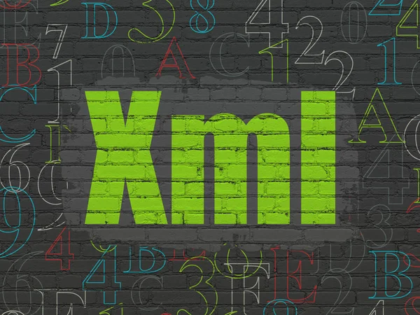 Programming concept: Xml on wall background — Stock Photo, Image