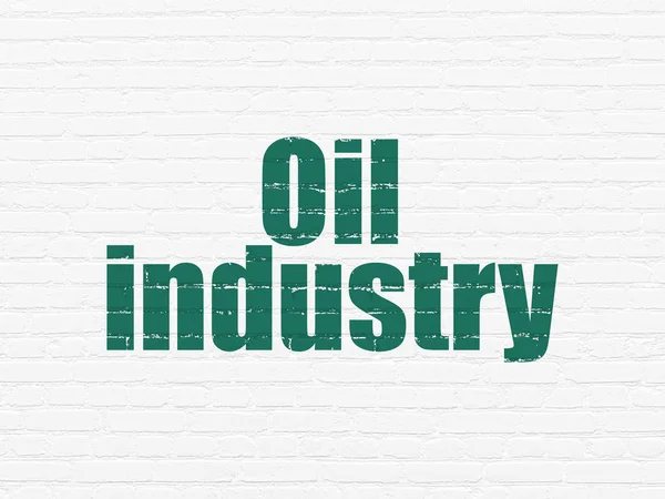 Endüstri kavramı: duvar arka plan üzerinde petrol endüstrisi